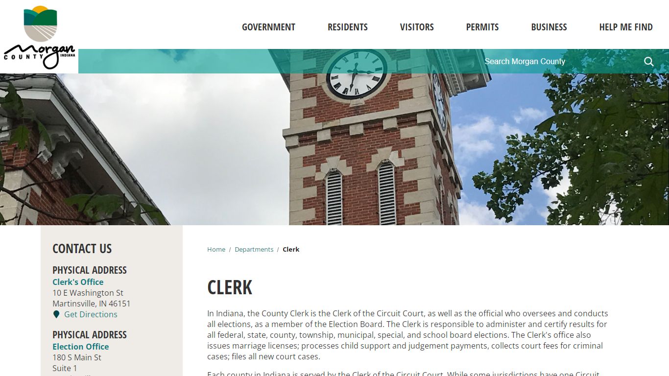 Clerk / Morgan County, Indiana